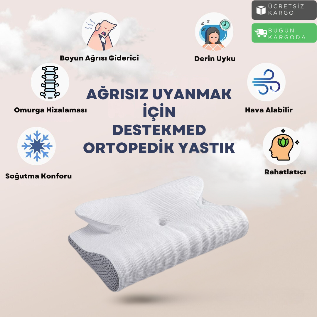 DESTEKMED Ortopedik Visco Uyku Yastığı