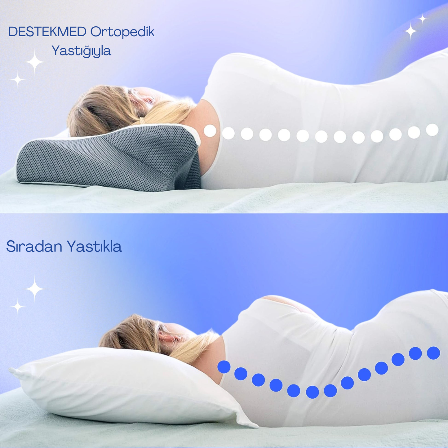 DESTEKMED Ortopedik Visco Uyku Yastığı